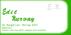 edit murvay business card